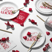 Dat is Amore Rode script Bruiloftsfeestje Papieren Bordje