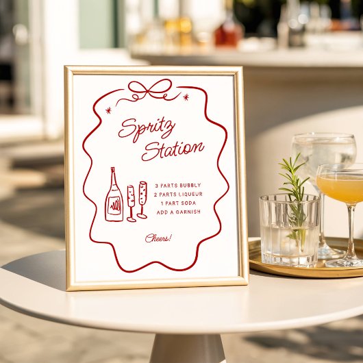 Dat is Amore Rood Doodle Frame Spritz Station Klei Poster