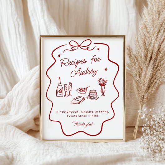 Dat is Amoré Rood Doodle, Recept Afgifte Bord Poster