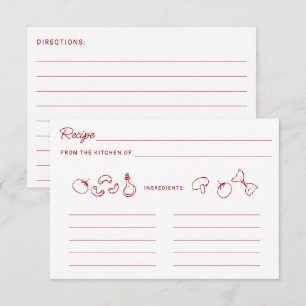 Dat is Amore Rood Doodle Receptkaart Notitiekaartje