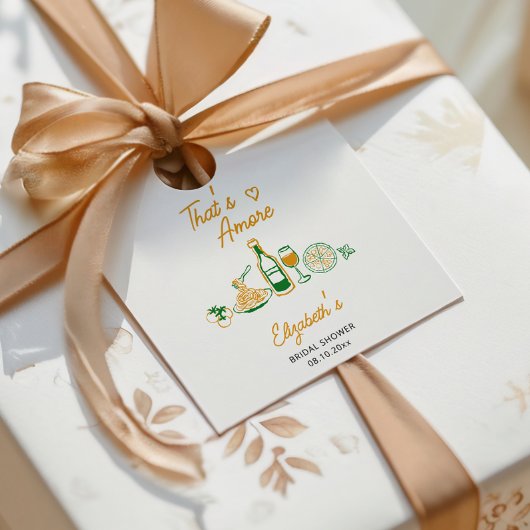 Dat is Amore: Rusticaal Italiaans Bruidsdiner Bedankjes Labels