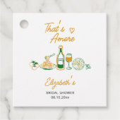 Dat is Amore Rustieke Italiaanse Bruidsdouche Bedankjes Labels (Voorkant)