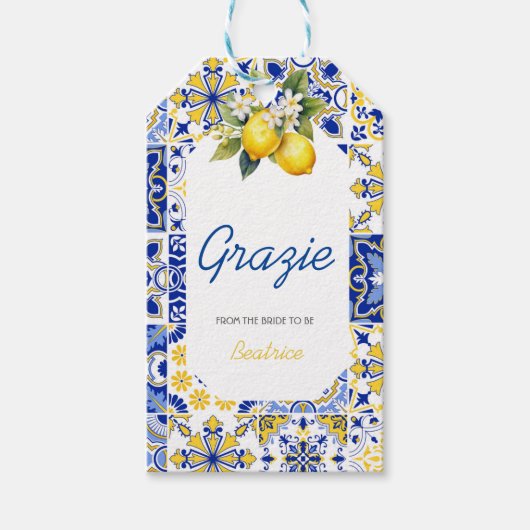 Dat is Amore Spritz Italiaans citroen Vrijgezellen Cadeaulabel (Voorkant)