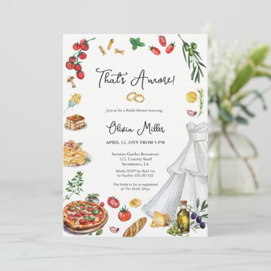 Dat is Amore Vrijgezellenfeest in Italiaanse stijl Kaart (Staand voorkant)