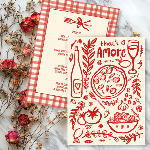 Dat is Amore Whimsical Aangepaste Italiaanse Eten Menu