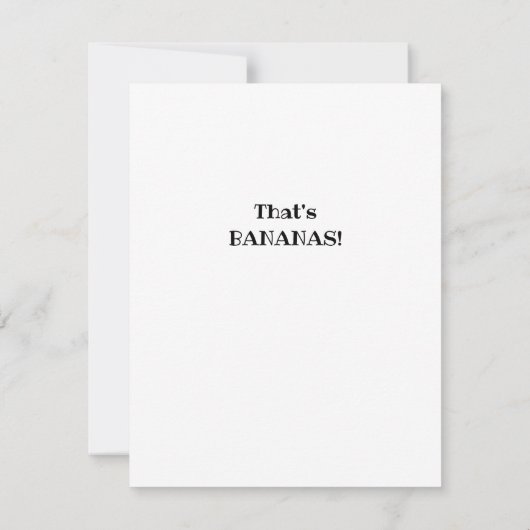 Dat is BANANAS! Kaart (Achterkant)