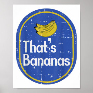 Dat is Bananen Sticker Fruit Kostuum Halloween Man Poster