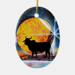 Dat is Bull. Keramisch Ornament