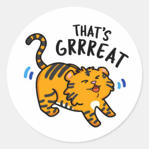 Dat is de grote tijger ronde sticker