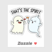 Dat is de Spirit Funny Halloween Ghost Pun Sticker (Vel)