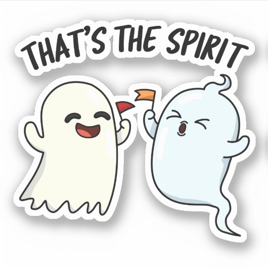 Dat is de Spirit Funny Halloween Ghost Pun Sticker (Voorkant)