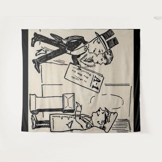 Dat is de Ticket - theatercartoon van 1920 Wandkleed (Voorkant (horizontaal))