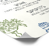 Dat is een kleurrijker geïllustreerd balkmenu poster (Hoek)