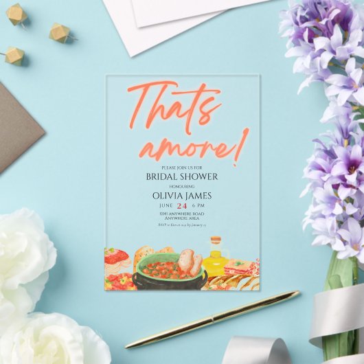 Dat is een meer acryl bruids douche uitnodiging acryl uitnodigingen