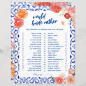 Dat is een meer douche zou liever bruid spel kaart (Voorkant / Achterkant)