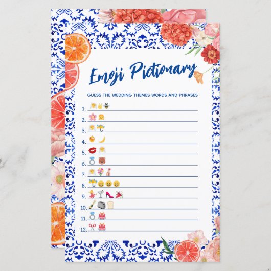 Dat is een meer emoji pictionary vrijgezellenfeest (Voorkant / Achterkant)