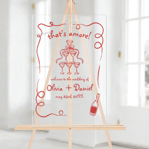 Dat is een meer funky, grillig geïllustreerd teken acryl bord