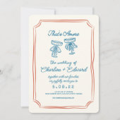 Dat is een meer funky tekening handschrift bruilof kaart (Voorkant)