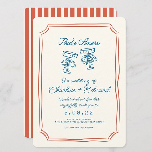 Dat is een meer funky tekening handschrift bruilof kaart