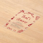 Dat is een meer grillig Italiaans Pizza Vrijgezell Acryl Uitnodigingen (Laagn)