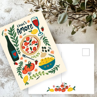 Dat is een meer Italiaans eten Valentijn liefde gr Briefkaart