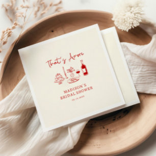 Dat is een meer Italiaans rood handgetrokken Vrijg Servet