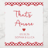 Dat is een meer Italiaanse chique bruiloft geperso Wijn Etiket (Enkel label)