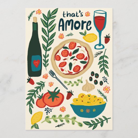 Dat is een meer Italiaanse Food Love Whimsical CUS Menu (Achterkant)