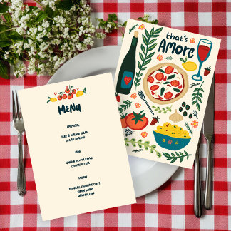 Dat is een meer Italiaanse Food Love Whimsical CUS Menu