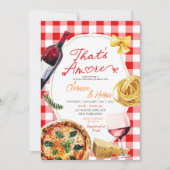 Dat is een meer Italiaanse Pizza wijn paar douche Kaart (Voorkant)