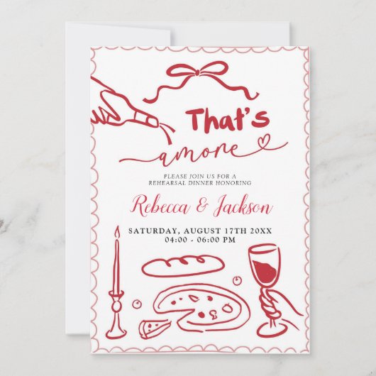 Dat is een meer rood Italiaans pizza repetitie din Kaart (Voorkant)