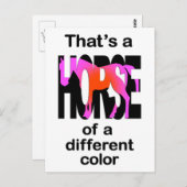 Dat is een paard van een verschillende kleurendruk briefkaart (Voorkant / Achterkant)