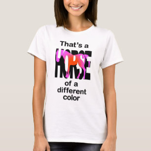 Dat is een paard van een verschillende kleurendruk t-shirt