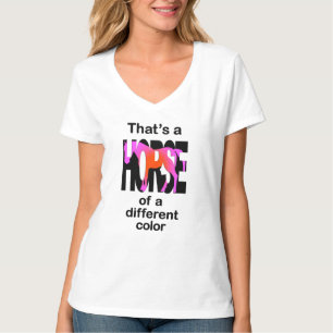 Dat is een paard van een verschillende kleurendruk t-shirt