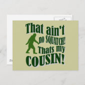 Dat is geen Squatch die mijn nicht is! Briefkaart (Voorkant / Achterkant)