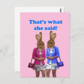 Dat is grappig wat ze zei. briefkaart (Voorkant / Achterkant)