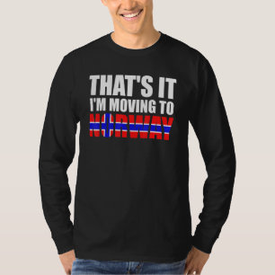 Dat is het ik ga naar Noorwegen verhuizen Noorse v T-shirt
