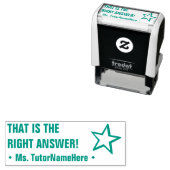 "DAT IS HET JUISTE ANTWOORD!" + Aangepaste leraar Zelfinktende Stempel (In situ)