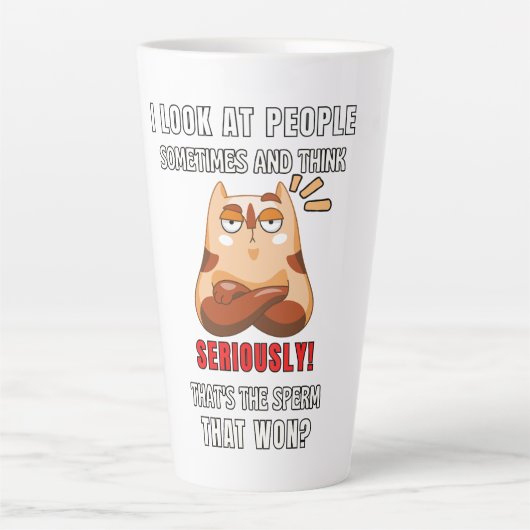 Dat is het spleet dat gewonnen heeft. latte mok (Voorkant)