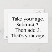 Dat is jouw leeftijd briefkaart (Voorkant / Achterkant)