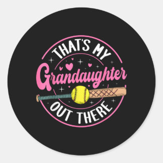 Dat is kleindochter daar Softbal oma Ronde Sticker
