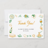 Dat is Liefde Rustieke Italiaanse Eetbare Bruidsbo Bedankkaart (Voorkant)