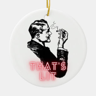 Dat is Lit - Grappig retro  roker Ornament