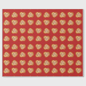 Dat is meer een pizza mijn hart Valentijnsdag Cadeaupapier (Vlak)