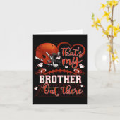 Dat is mijn broer daar Buiten Grappige Voetbal Zus Kaart (Gele Bloem)