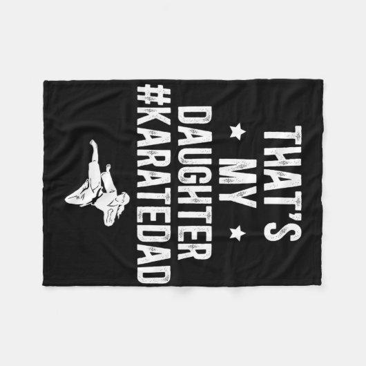 Dat is mijn dochter karate vader karate vader fleece deken (Voorkant (Horizontaal))