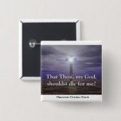 Dat is mijn God Vierkante Button 5,1 Cm (Voorkant /achterkant)