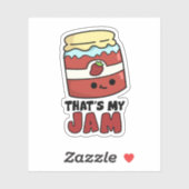 Dat is mijn Jam Funny Jar van Jam Pun Sticker (Vel)