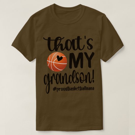 Dat is mijn kleinzoon Basketbal Nana Basketbal Gra T-shirt (Design voorkant)