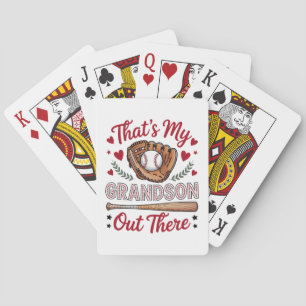 Dat is mijn kleinzoon daar honkbal oma pokerkaarten